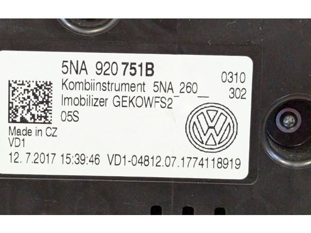 Přístrojová deska Volkswagen Tiguan 2017 5NA920751B