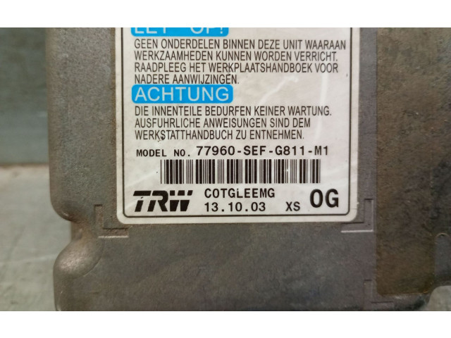 Блок подушек безопасности 77960SEFG811M1, 77960SEFG811M1 Honda Accord