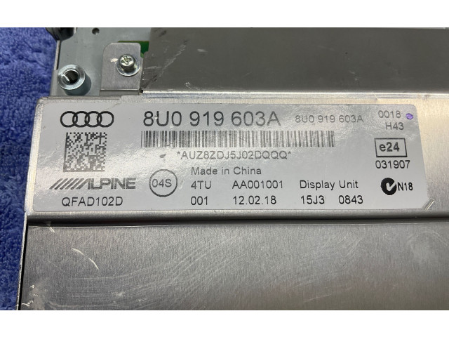 Дисплей 8U0919603A, QFAD102D Audi Q3 8U