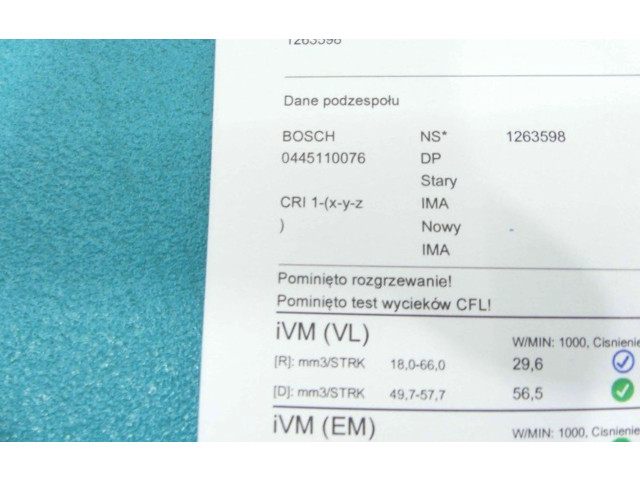 Форсунка 0445110076, IMPRK1263598    Peugeot Expert   