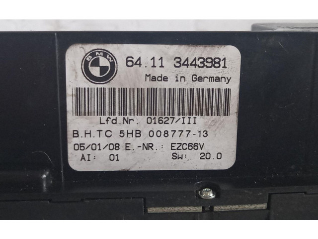 Блок управления климат-контролем 64113443981   BMW X3 E83