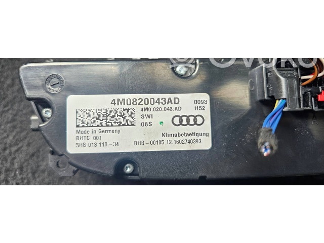 Блок управления климат-контролем 4M0820043AD, 5HB01311034   Audi SQ7