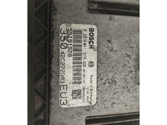 Блок управления двигателя 55191928   Fiat Idea