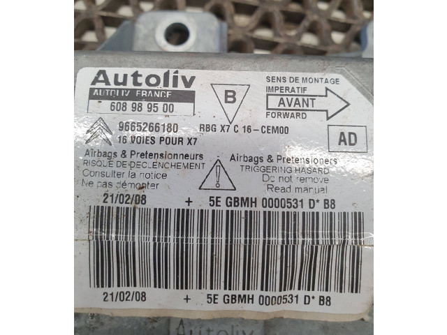 Airbagsteuergerät 9665266180, 608989500   Citroen C5