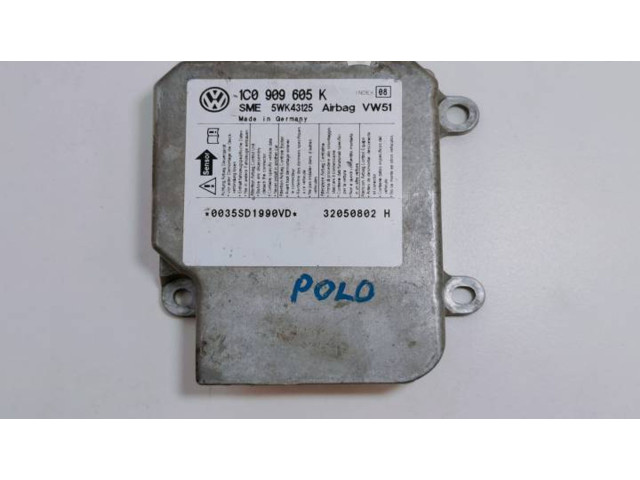 Блок подушек безопасности 1C0909605K, 5WK43125 Skoda Fabia Mk1 (6Y)