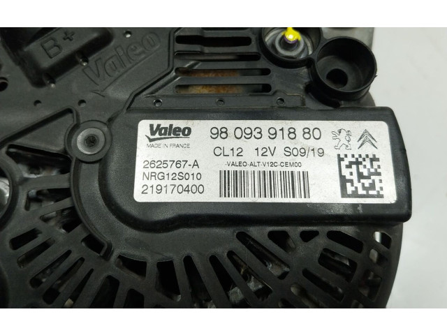 Генератор 9809391880, 9809391880 Peugeot 2008 I