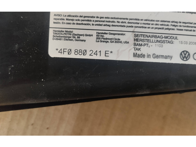 Подушка безопасности в сиденье 4F0880241E   Audi A6 S6 C6 4F