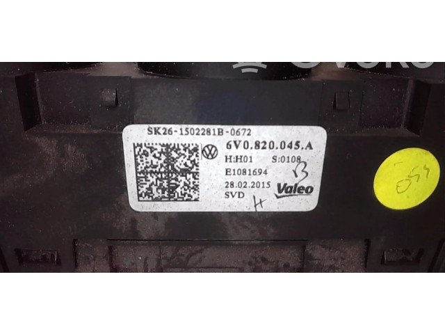 Блок управления климат-контролем 6V0820045D9B9 Skoda Fabia Mk3 (NJ)