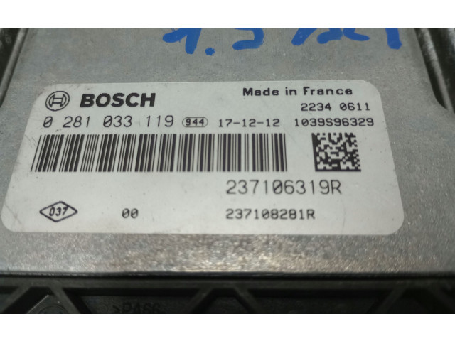 Блок управления двигателя 237106319R, 0281033119 Dacia Dokker