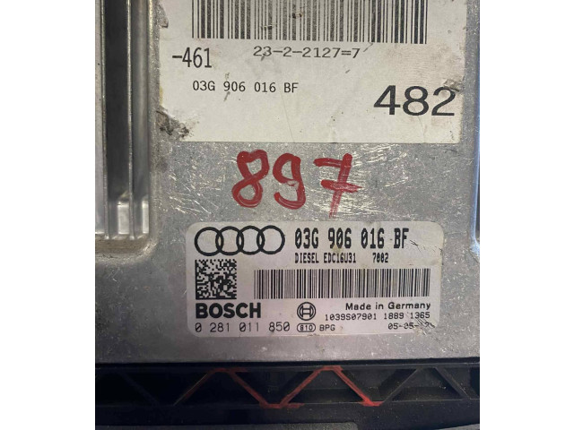Řídící jednotka 03G906016BF, 0281011850 Audi A6 S6 C6 4F 2006