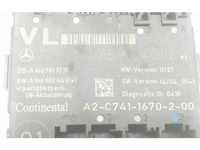 Блок управления A1669004002, A1669004002   Mercedes-Benz A W176