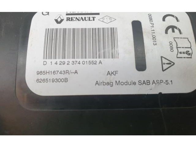 Подушка безопасности в сиденье 985H16743R, 626519300B   Renault Scenic III -  Grand scenic III