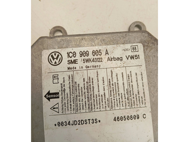 Блок подушек безопасности 1C0909605A, 46050809C Volkswagen Transporter - Caravelle T5