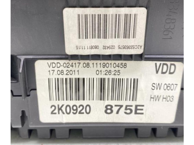 Přístrojová deska  Volkswagen Caddy 2011   