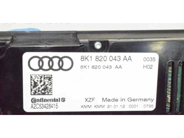 Блок управления климат-контролем 8K1820043AA Audi A5 Sportback 8TA