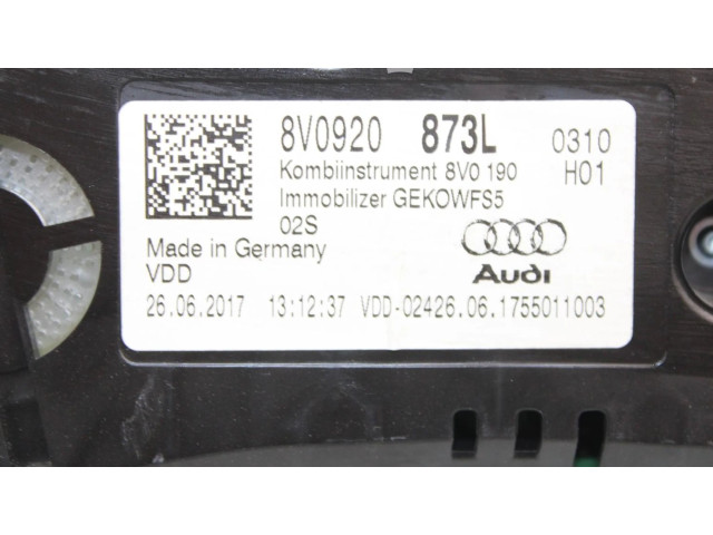 Панель приборов 8V0920873L Audi A3 S3 A3 Sportback 8P