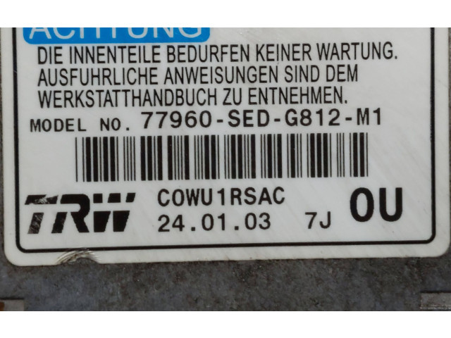 Блок подушек безопасности 77960SEDG812M1, C0WU1RSAC Honda Accord