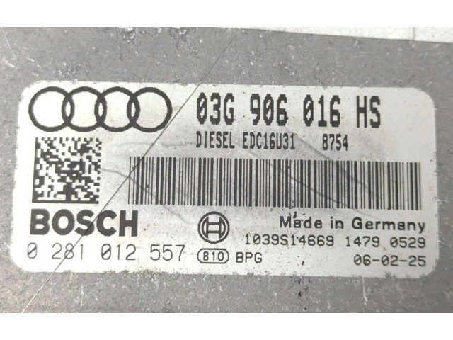 Комплект блоков управления 0281012557, 03G906016HS Audi A6 S6 C6 4F