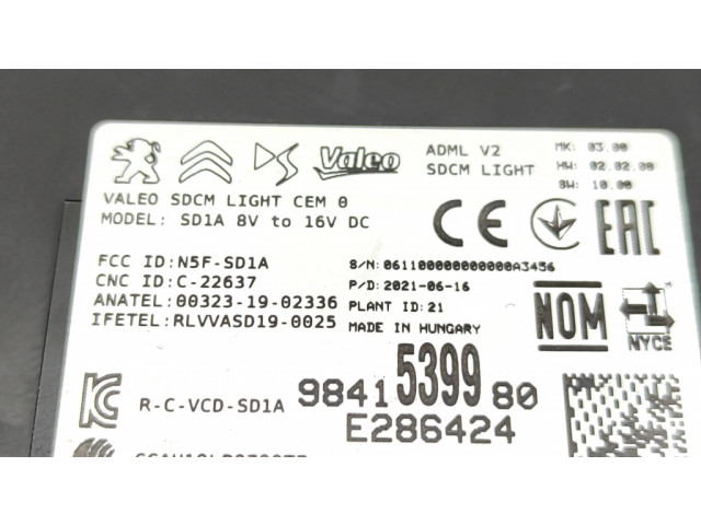 Блок управления 9841539980, E286424   Peugeot 208