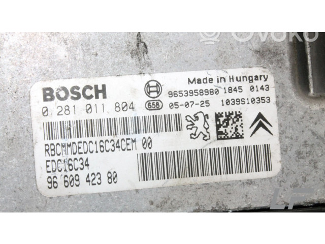 Блок управления двигателя 0281011804, 9660942380 Citroen C3 Aircross