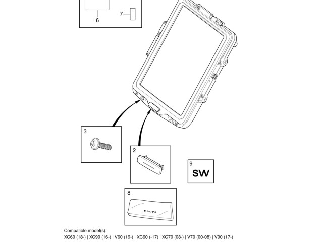 Дисплей    36010873   Volvo XC90