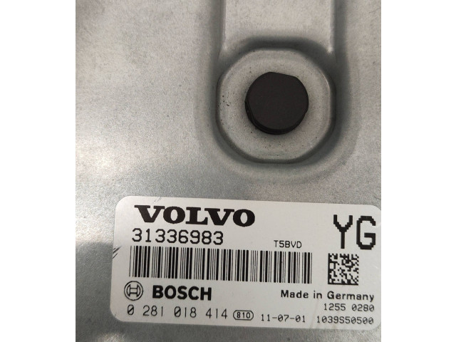 Блок управления двигателя 31336983, 0281018414 Volvo S60
