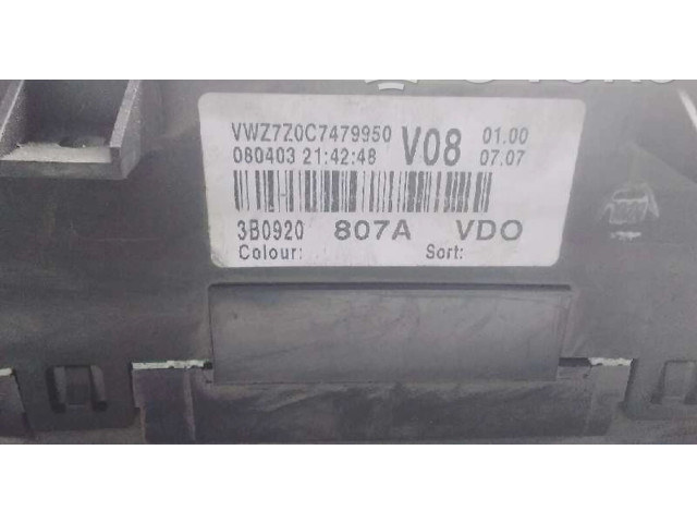 Přístrojová deska Volkswagen Passat Alltrack 2000 3B0920807A