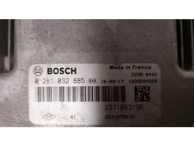 Řídící jednotka 237106319R, 0281032885 Renault Kangoo II 2017