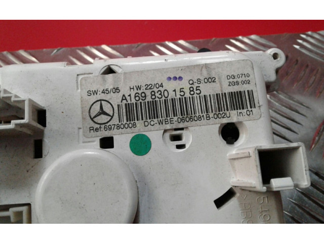 Блок управления климат-контролем A169, 830   Mercedes-Benz A W169