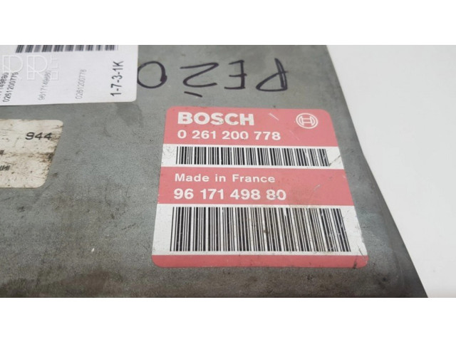 Блок управления двигателя 0261200778, 9617149880   Peugeot 206
