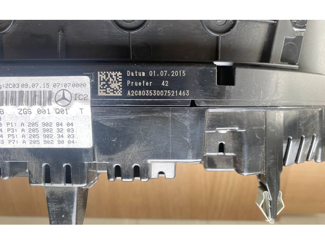 Přístrojová deska Mercedes-Benz C W205 2016 A2059001018, A2C98481600