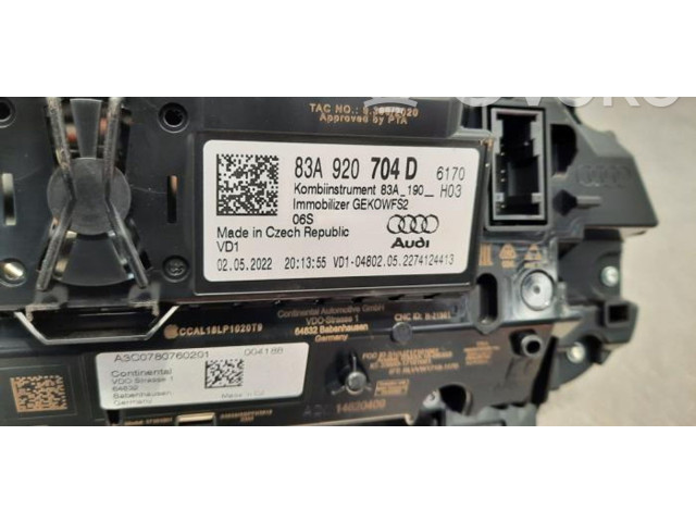 Панель приборов 83A920704G   Audi Q3 F3       