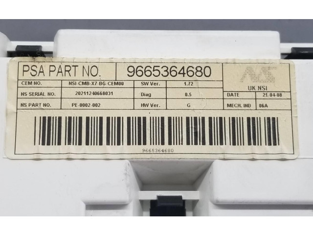 Přístrojová deska  Citroen Berlingo 2009 9665364680  