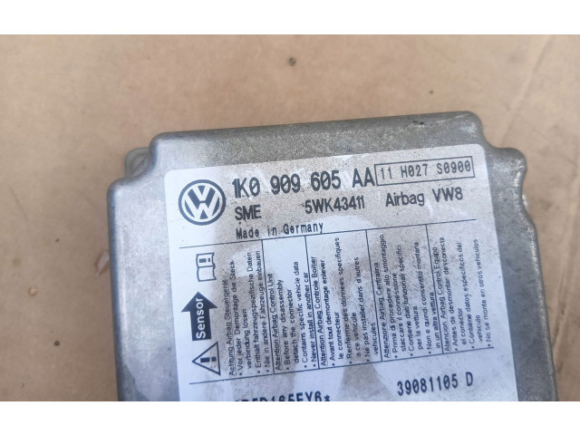 Блок подушек безопасности 1K0909605AA, 2007R   Skoda Octavia Mk2 (1Z)