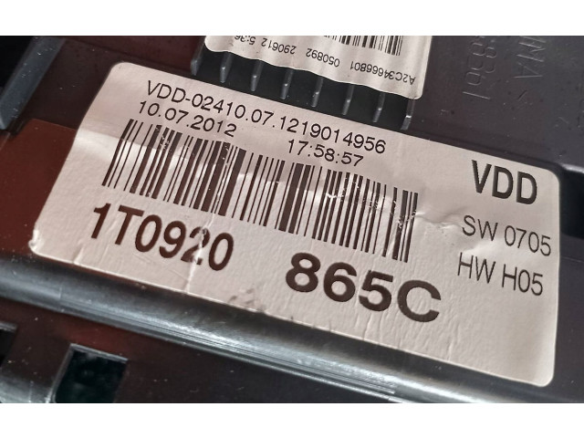 Панель приборов 1T0920865C Volkswagen Touran II