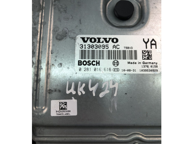 Блок управления двигателя 31303095AC, 0281016616   Volvo V70