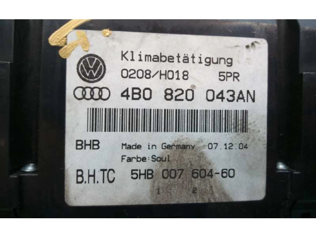 Блок управления климат-контролем 4B0820043AN Audi A6 S6 C6 4F