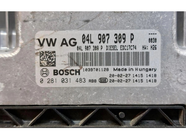 Блок управления двигателя 04L907309P, 0281031483   Skoda Kodiaq