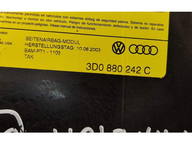 Подушка безопасности в сиденье 3D0880242C   Volkswagen Phaeton