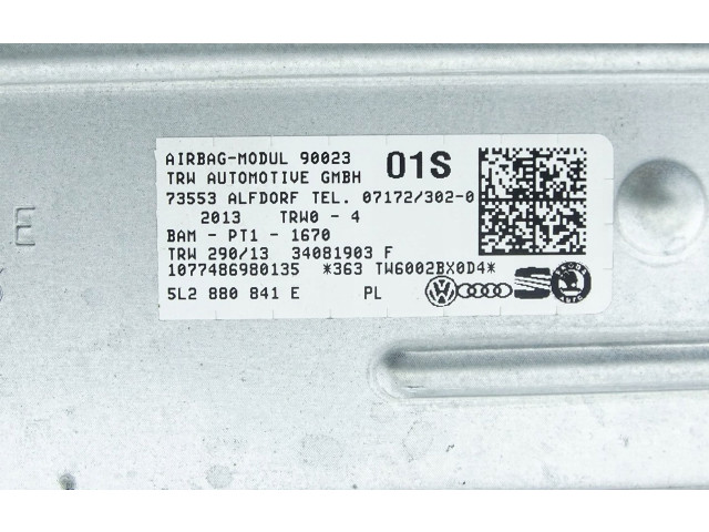 Подушка безопасности пассажира 5L2880841E Skoda Yeti (5L)