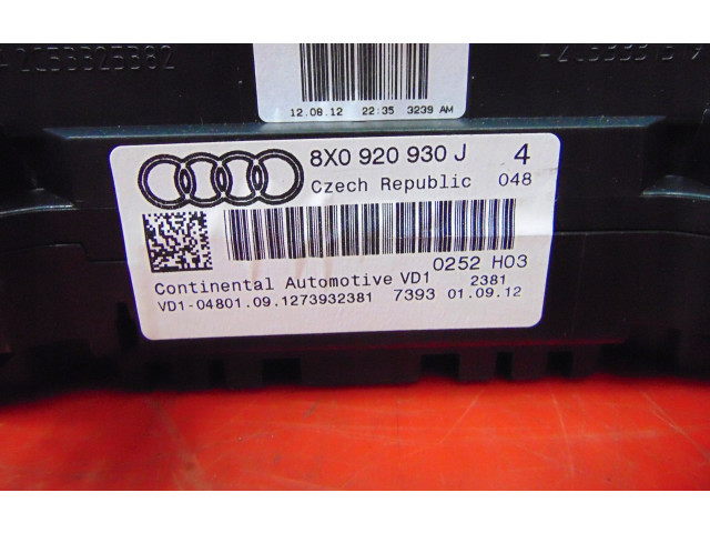 Панель приборов 8X0920930J, LZ9Y Audi A1
