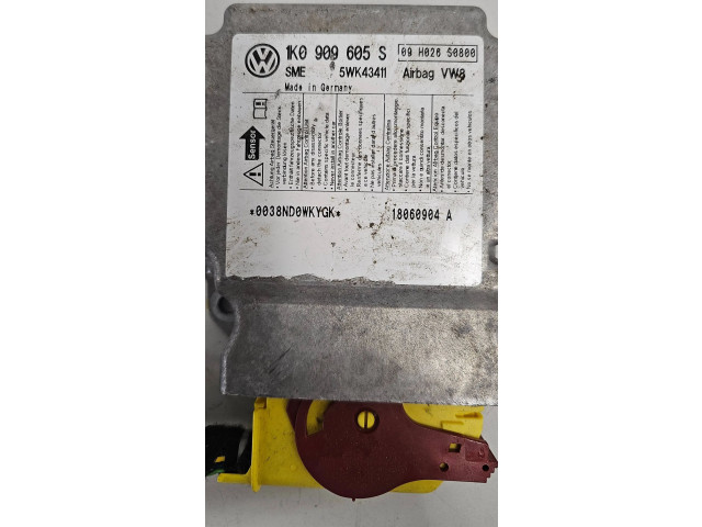 Блок подушек безопасности 1K0909605S, 18060904A Skoda Octavia Mk2 (1Z)