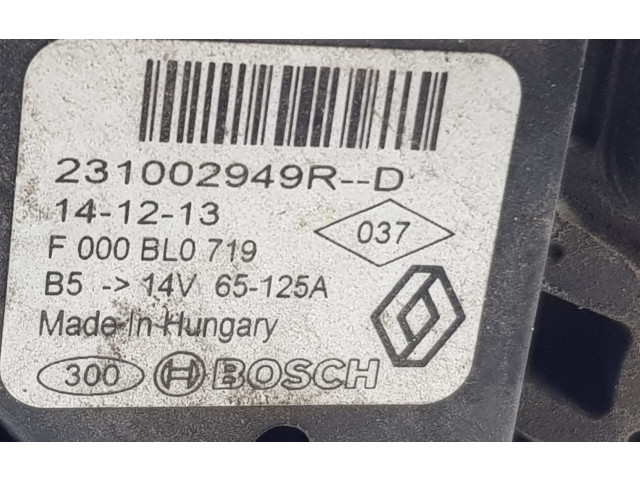 Генератор 231002949R, 231002949R Dacia Dokker