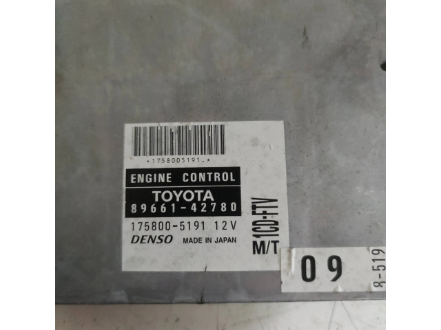 Řídící jednotka 8966142780, 1758005191 Toyota RAV 4 (XA20) 2002