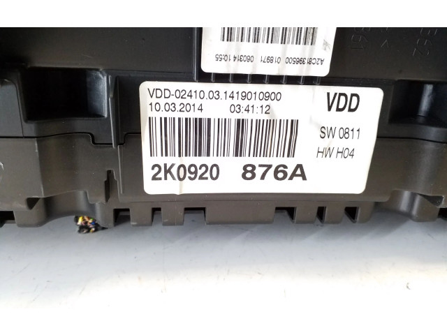 Панель приборов 2K0920876A   Volkswagen Caddy       