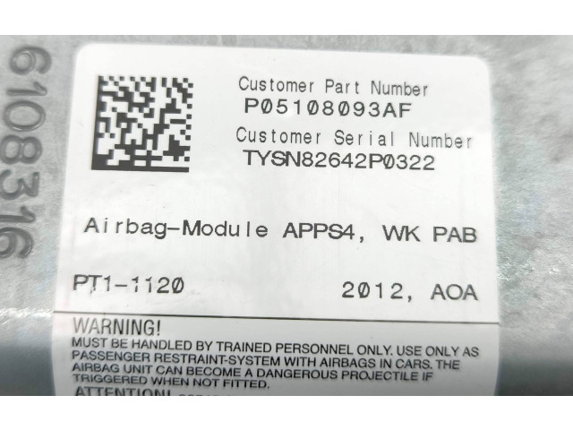 Подушка безопасности пассажира P05108093AF, PT11120 Jeep Grand Cherokee