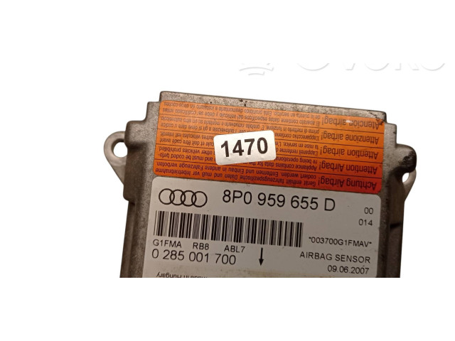 Блок подушек безопасности 8P0959655D, 0285001700 Audi A3 S3 8P