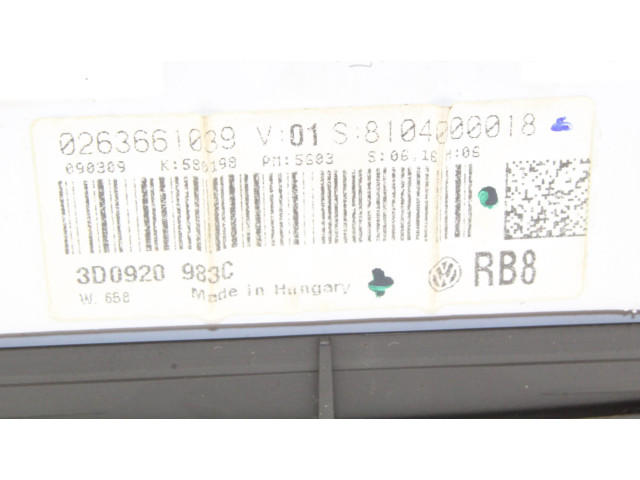 Панель приборов 3D0920983C Volkswagen Phaeton