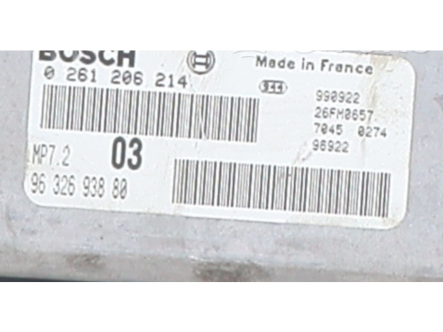 Блок управления двигателя 9632693880   Peugeot 306