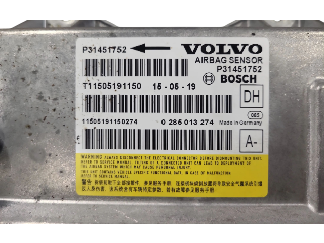 Блок подушек безопасности P31451752, 0285013274   Volvo V60